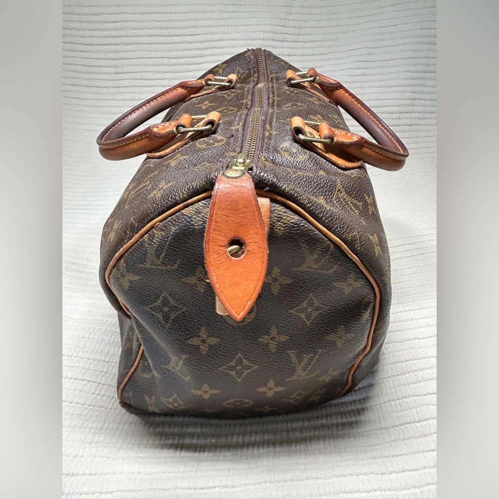 Louis Vuitton Speedy 30 Vintage 90’s Y2K Coated Canvas Purse Bag Large Patina - Picture 9 of 16